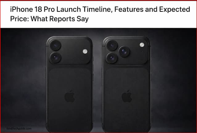 iPhone 18 Pro Launch Timeline, Features and Expected Price: What Reports Say Hindi